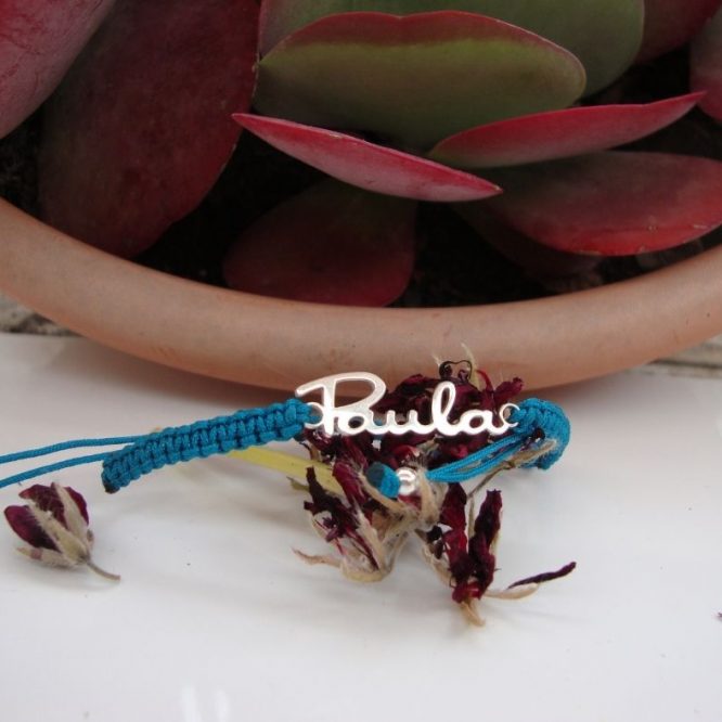 polseres nom plata amb macramé